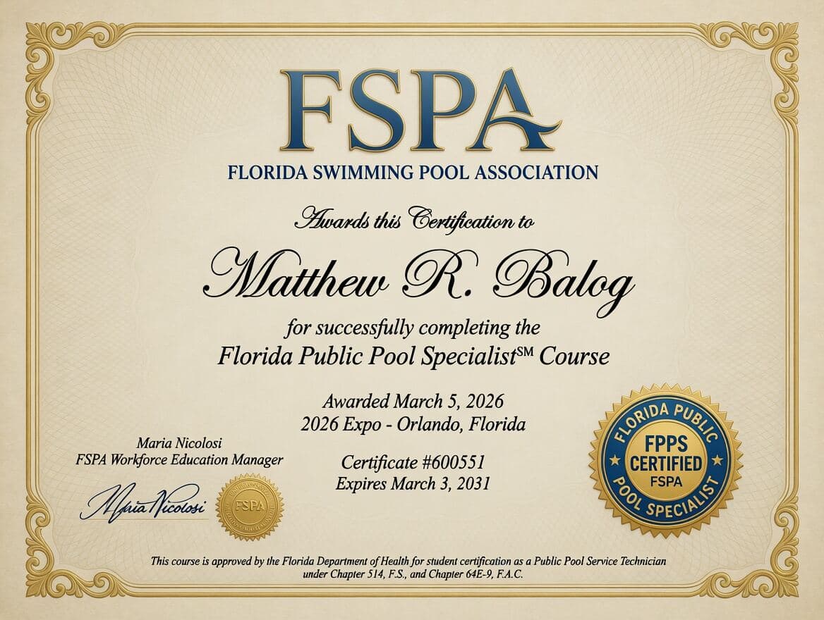 FPPS vs CPO: The Two Florida Pool Credentials a Commercial Public Pool Actually Requires (and Why a CPC Isn't Enough)