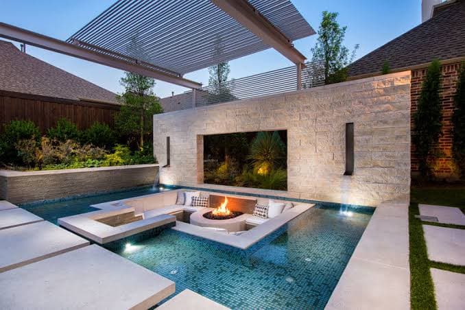 Hotel-grade commercial pool serviced in South Florida